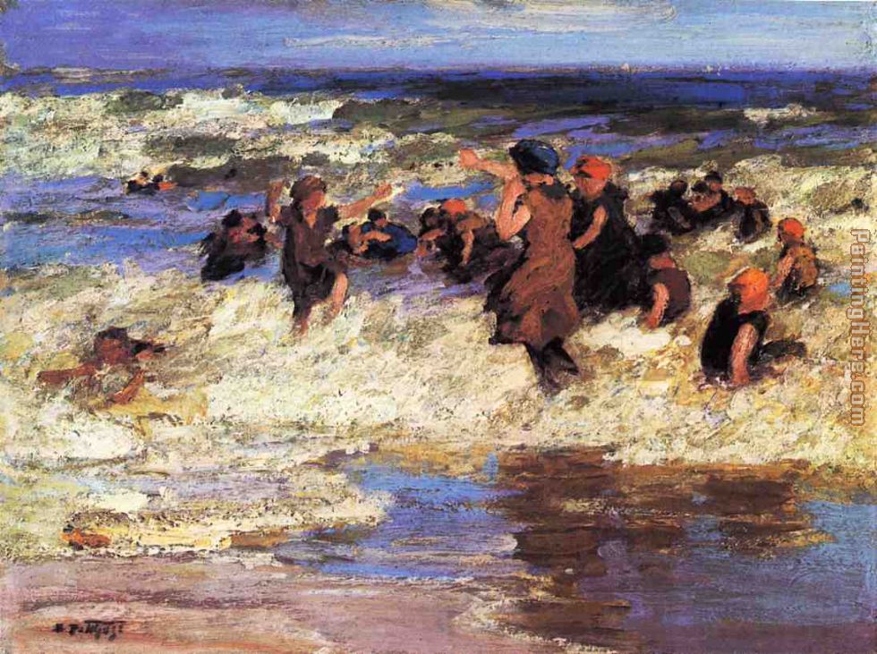 Surf Bathing painting - Edward Henry Potthast Surf Bathing art painting